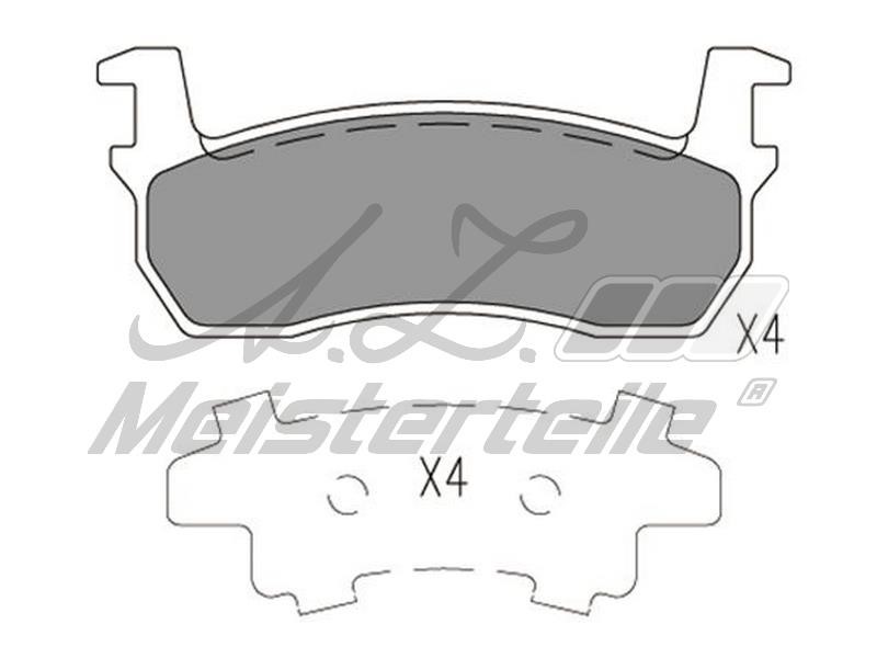A.Z. Meisterteile AZMT-44-022-2249 Brake Pad Set, disc brake AZMT440222249