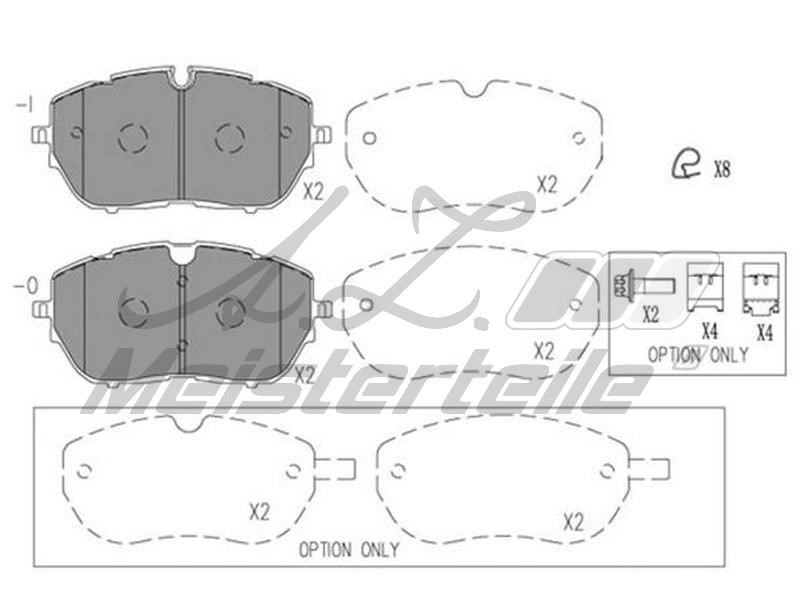 A.Z. Meisterteile AZMT-44-022-2012 Brake Pad Set, disc brake AZMT440222012