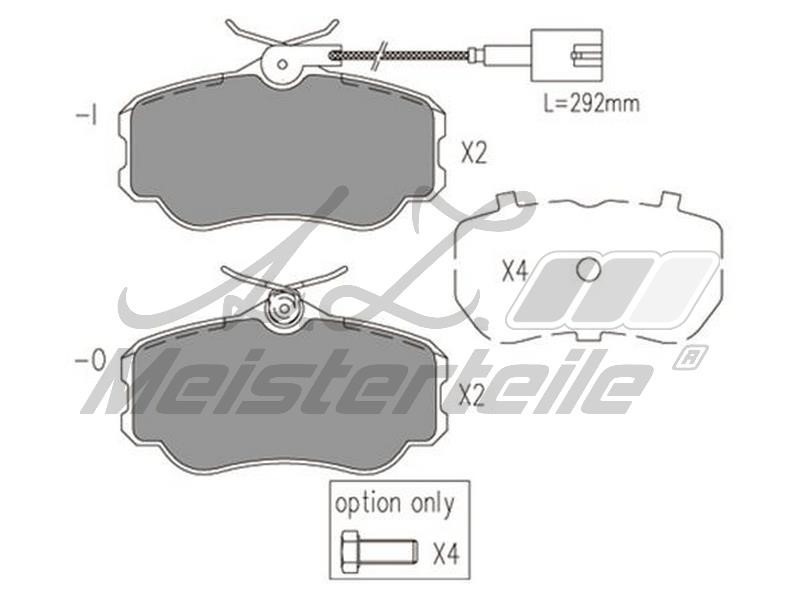 A.Z. Meisterteile AZMT-44-022-2133 Brake Pad Set, disc brake AZMT440222133