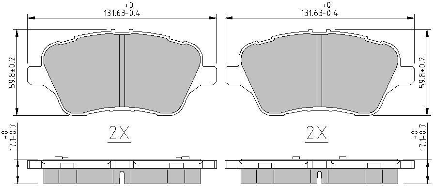 DB511114 Danblock Brake pad set