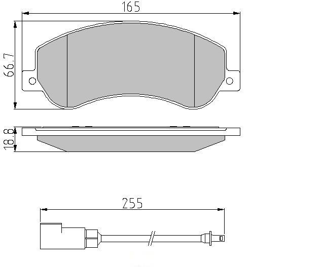 DB510616 Danblock Brake pad set