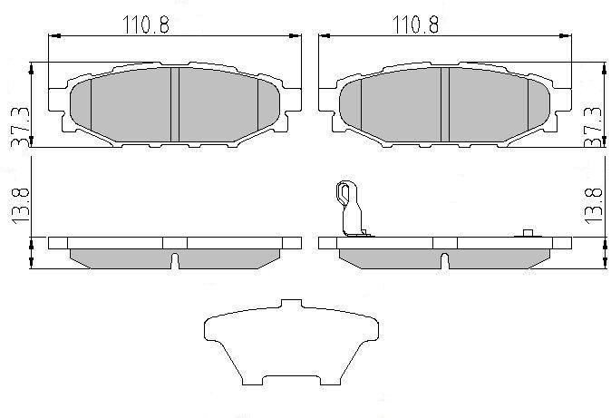 DB510709 Danblock Brake pad set