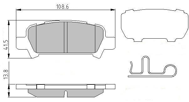DB510779 Danblock Brake pad set