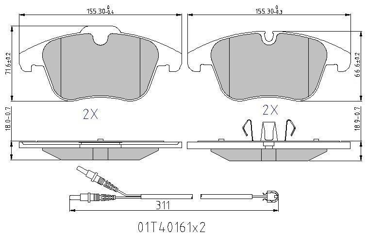 DB510782 Danblock Brake pad set