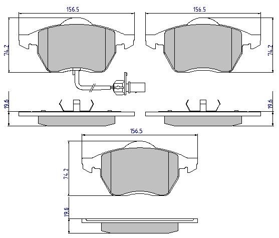 DB510244 Danblock Brake pad set
