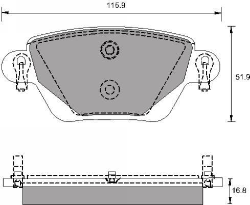 DB510372 Danblock Brake pad set