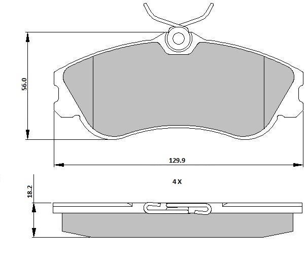 DB510423 Danblock Brake pad set