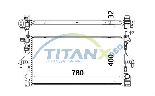 RD359004 TITANX Engine cooling radiator