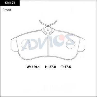 Advics SN171 Brake Pad Set, disc brake SN171