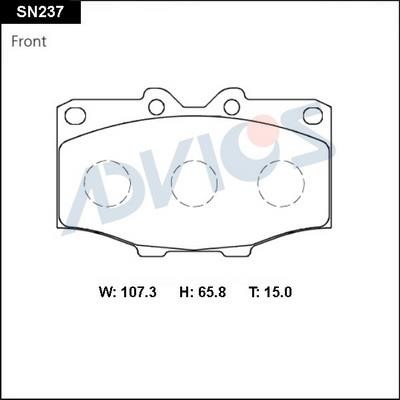 Advics SN237 Brake Pad Set, disc brake SN237