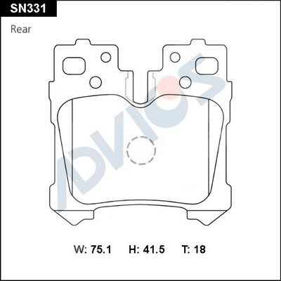 Advics SN331 Brake Pad Set, disc brake SN331