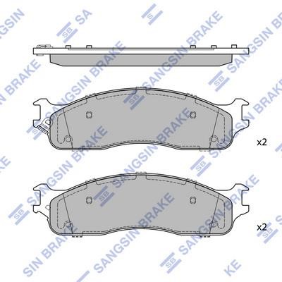 Disc brake pad set Dodge RAM: SP4490 Sangsin Brake pad set