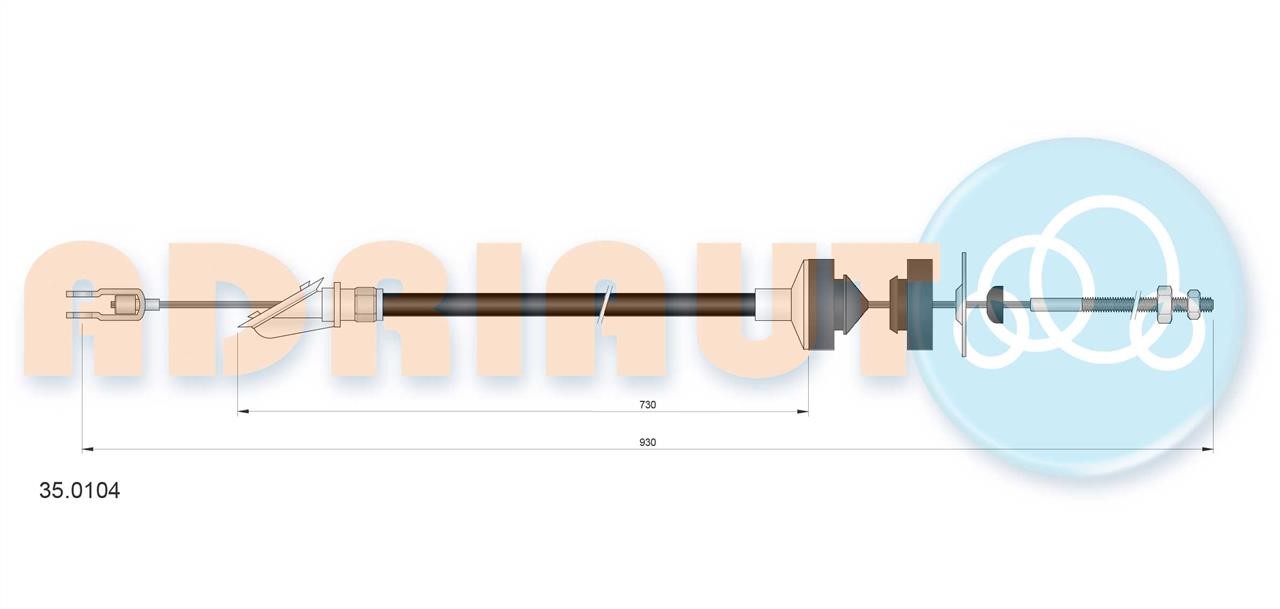 Adriauto 35.0104 Clutch cable 350104