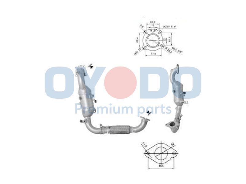 Cat converter Ford Transit Connect: 10N0155OYO Oyodo Catalytic Converter