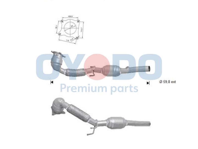Catalyst exhaust Audi A3: 10N0147OYO Oyodo Catalytic Converter