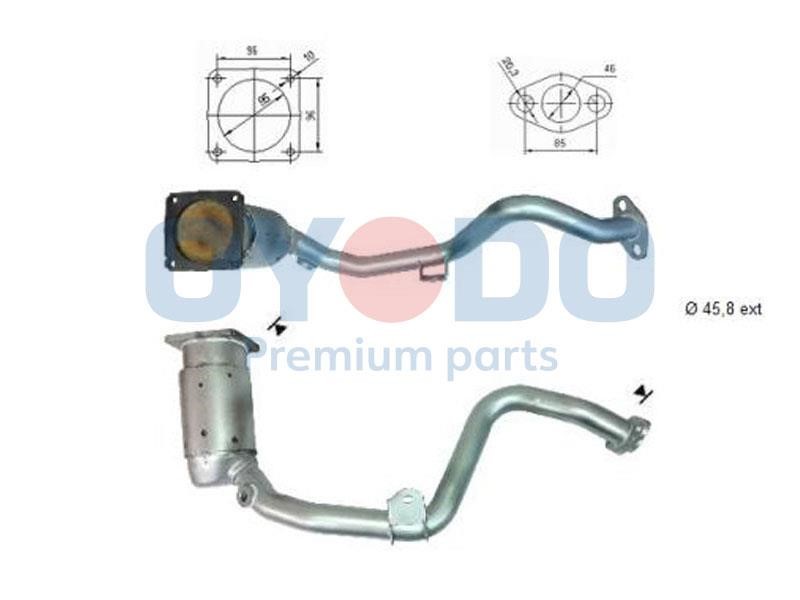 Catalytic exhaust system Citroen: 10N0038OYO Oyodo Catalytic Converter