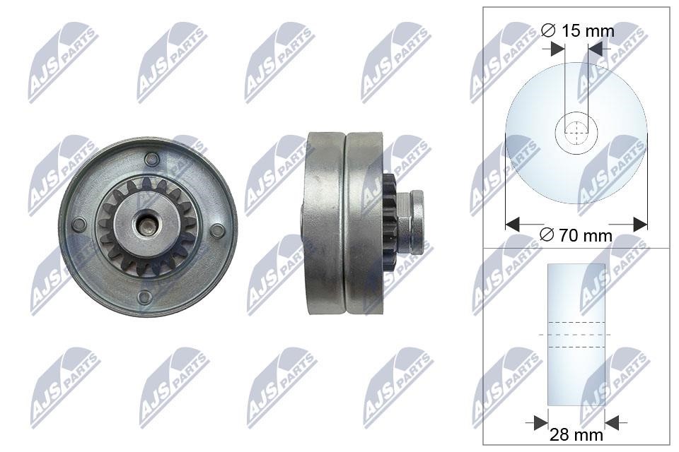 NTY RNK-RE-020M Tensioner pulley, v-ribbed belt RNKRE020M