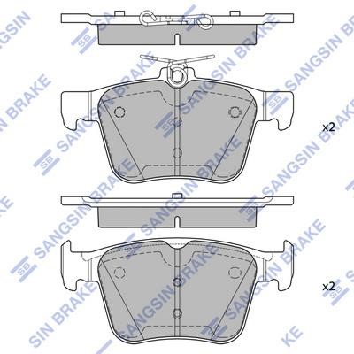 Sangsin SP4521 Brake Pad Set, disc brake SP4521