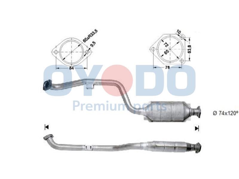 Catalytic exhaust system Mercedes: 10N0148OYO Oyodo Catalytic Converter