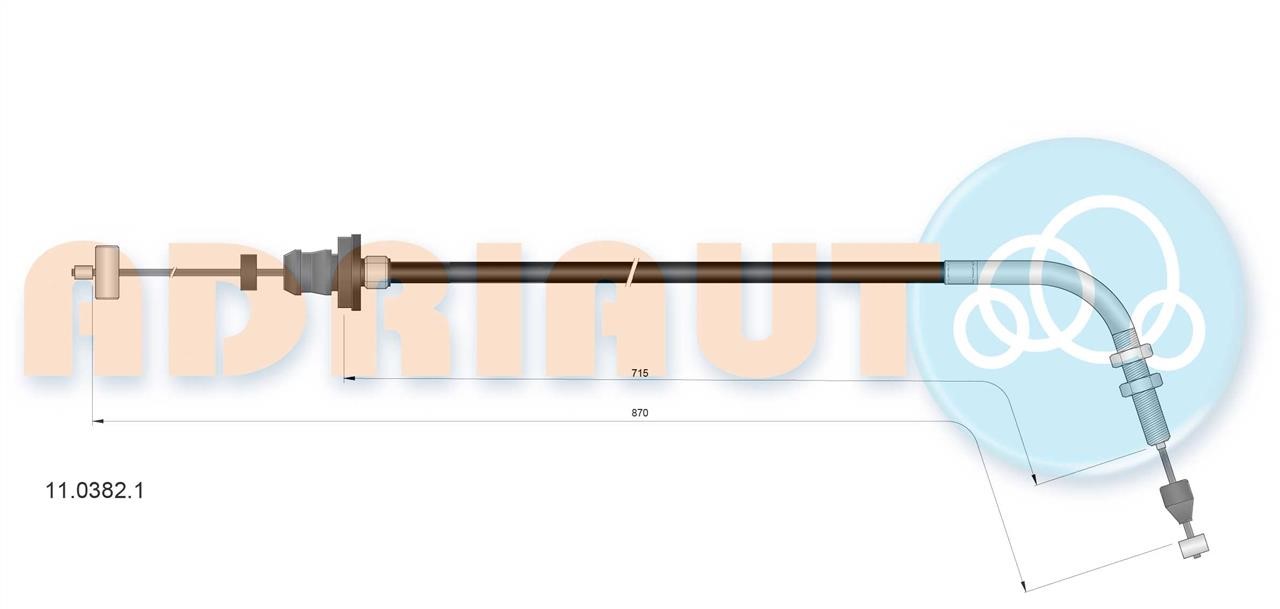 1103821 Adriauto Accelerator cable