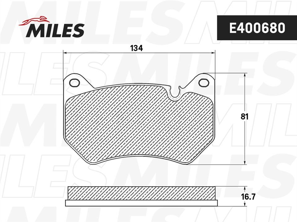 Miles E400680 Brake Pad Set, disc brake E400680