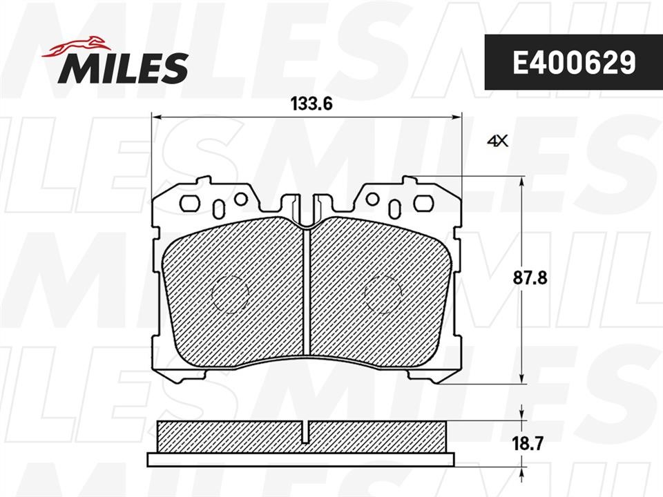 Miles E400629 Brake Pad Set, disc brake E400629