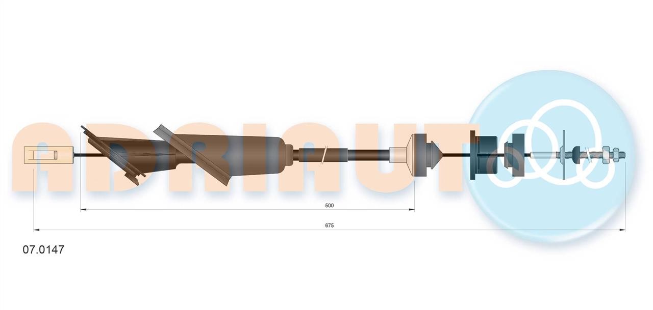 Clutch cable Citroen Saxo: 070147 Adriauto Clutch cable