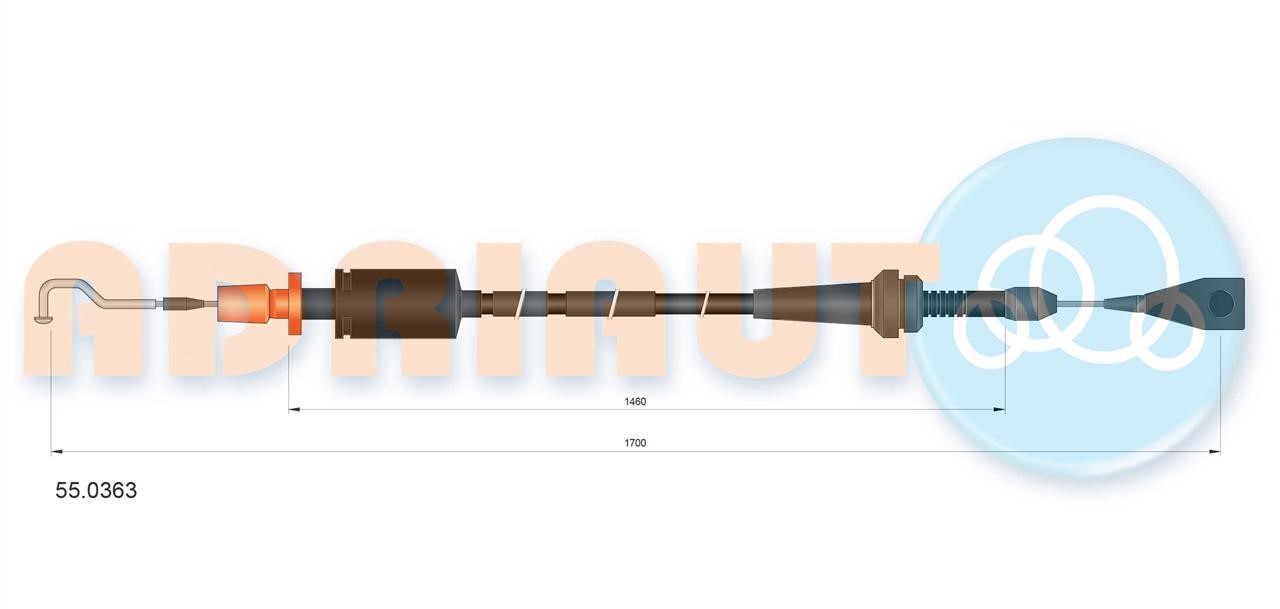 550363 Adriauto Accelerator cable