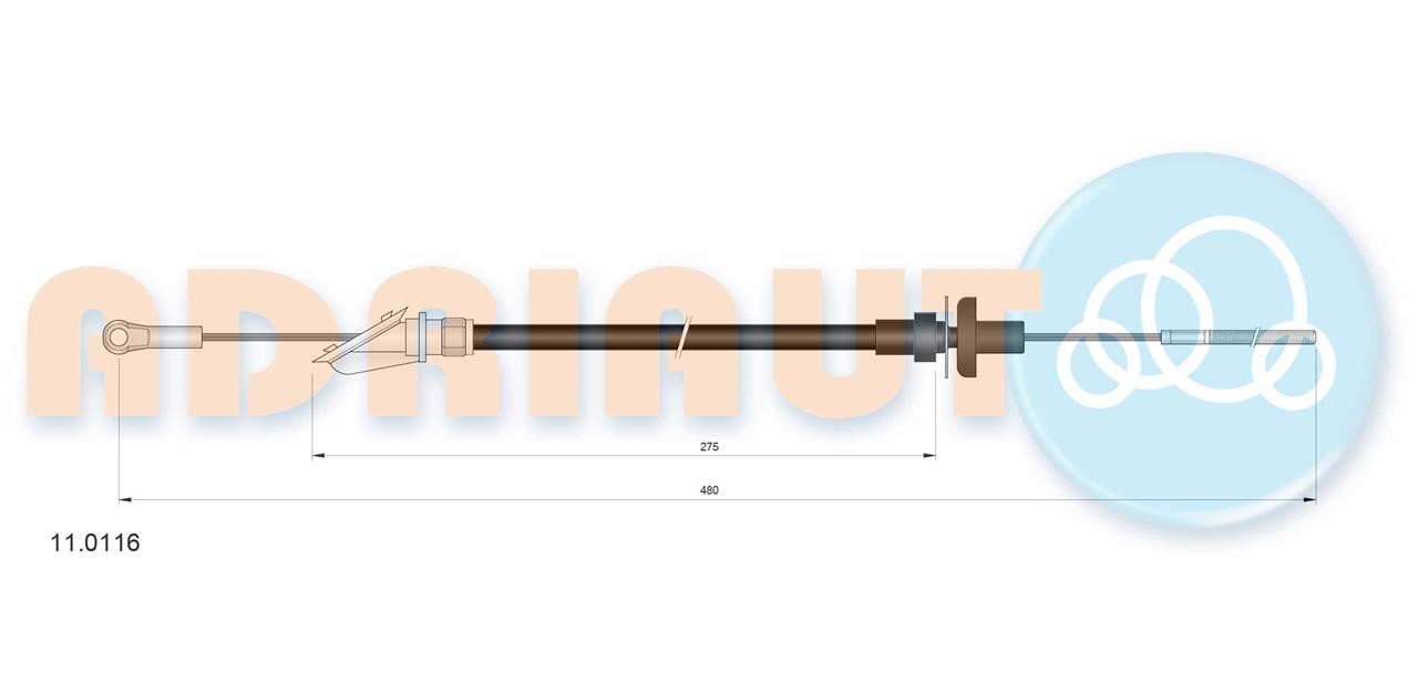 Adriauto 11.0116 Clutch cable 110116