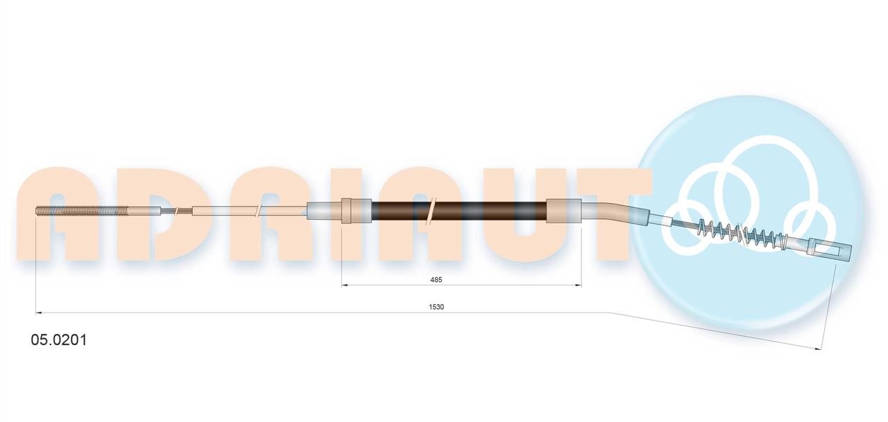 Adriauto 05.0201 Cable Pull, parking brake 050201
