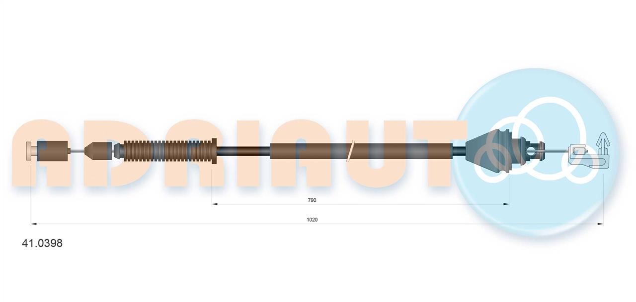 410398 Adriauto Accelerator cable