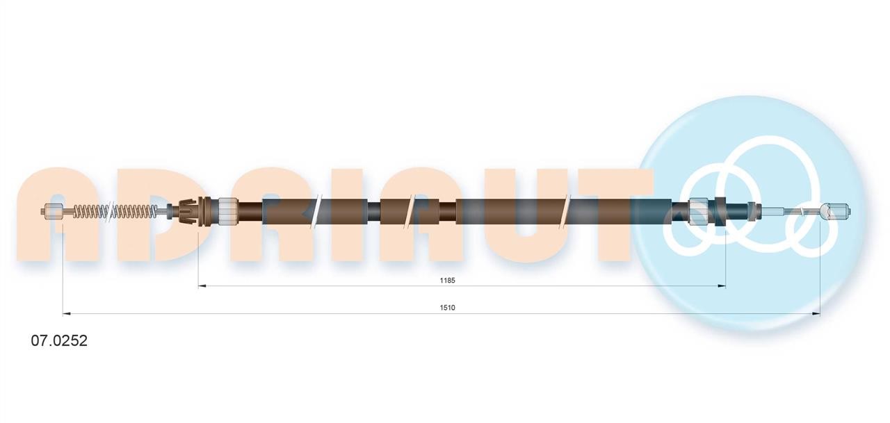 070252 Adriauto Handbrake cable