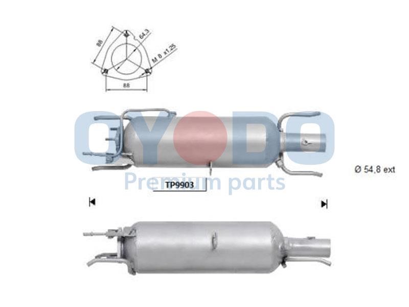 Oyodo 20N0020-OYO Soot/Particulate Filter, exhaust system 20N0020OYO