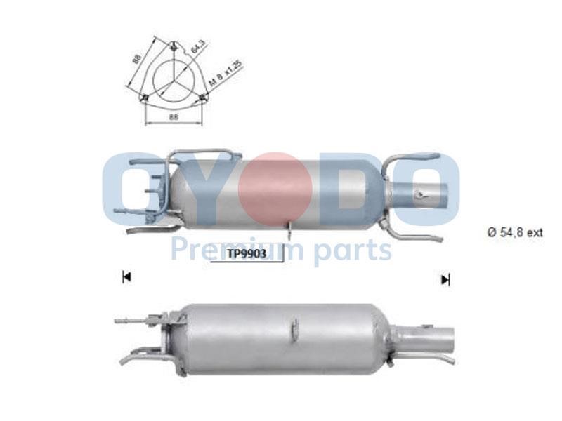 Diesel Particulate Filter Saab: 20N0020OYO Oyodo Diesel particulate filter DPF