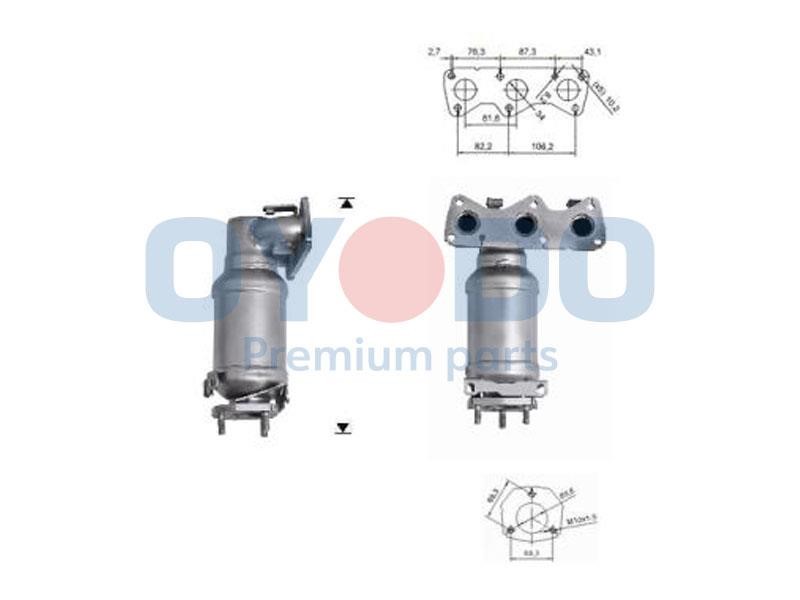 Catalyst exhaust Skoda: 10N0006OYO Oyodo Catalytic Converter