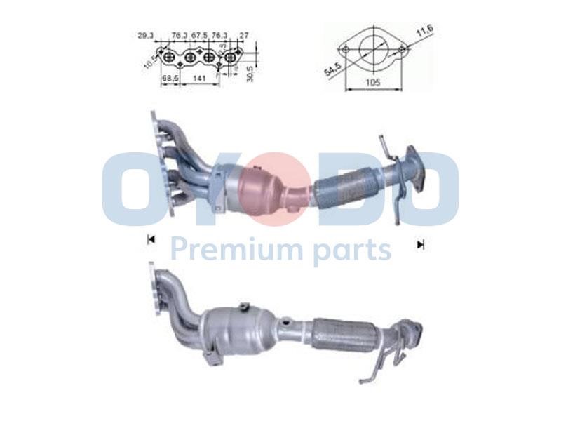 Catalyst exhaust Volvo V50: 10N0024OYO Oyodo Catalytic Converter