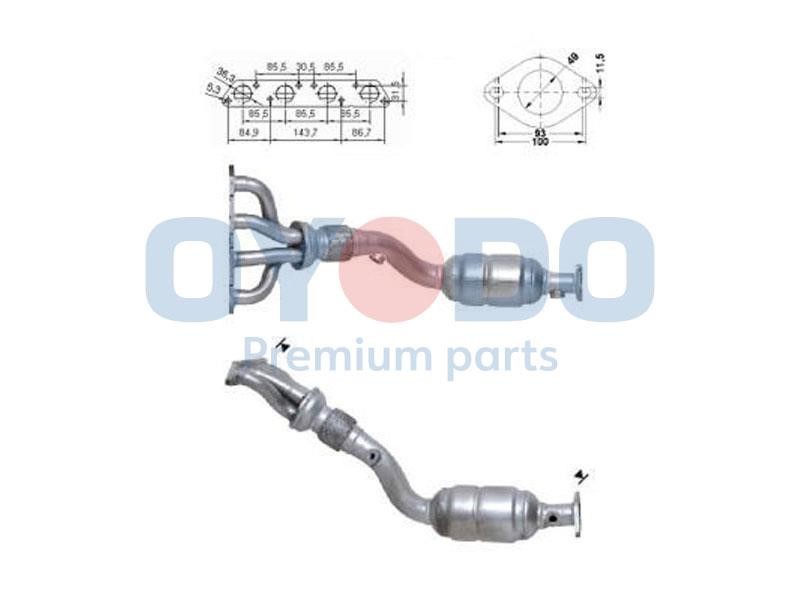 Catalyst exhaust Mini Cooper: 10N0047OYO Oyodo Catalytic Converter
