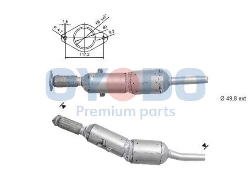 Diesel Particulate Filter Renault Fluence: 20N0016OYO Oyodo Diesel particulate filter DPF