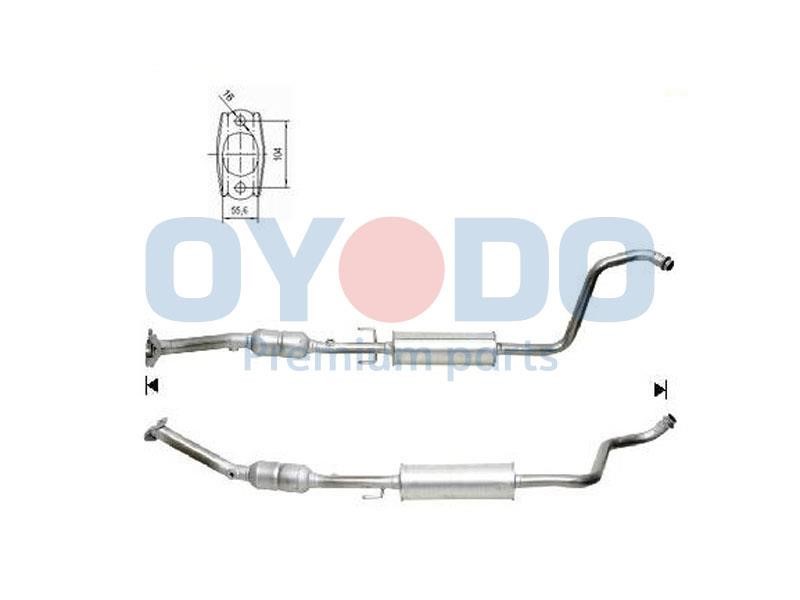 Catalyst exhaust Toyota Yaris: 10N0131OYO Oyodo Catalytic Converter