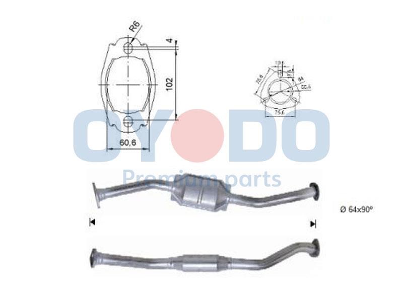 Cat converter Citroen Jumper: 20N0054OYO Oyodo Catalytic Converter