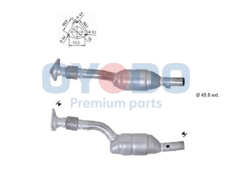 Catalytic exhaust system Renault Scenic: 10N0044OYO Oyodo Catalytic Converter