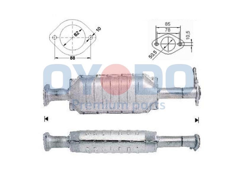 Catalytic exhaust system Alfa Romeo: 10N0096OYO Oyodo Catalytic Converter