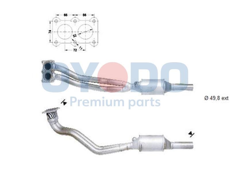 Catalyst exhaust Seat Toledo: 10N0013OYO Oyodo Catalytic Converter