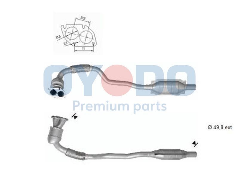 Catalyst exhaust Opel Zafira A: 10N0017OYO Oyodo Catalytic Converter