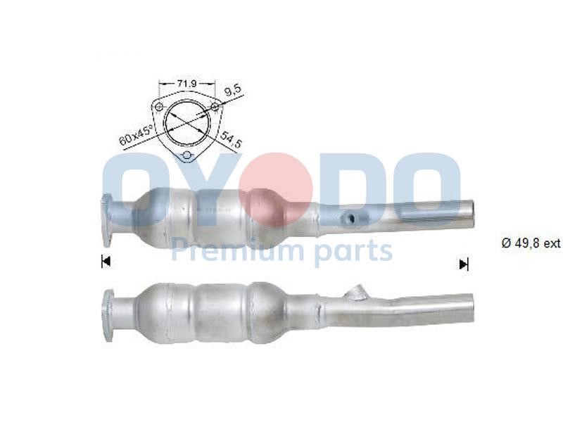 Catalyst exhaust Volkswagen Bora: 10N0037OYO Oyodo Catalytic Converter