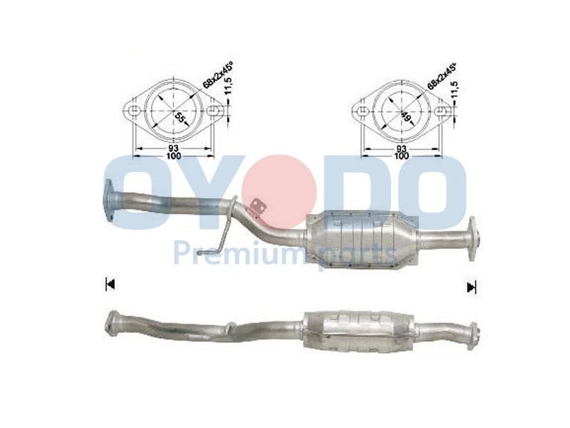 Catalytic exhaust system Toyota Carina E: 10N0079OYO Oyodo Catalytic Converter