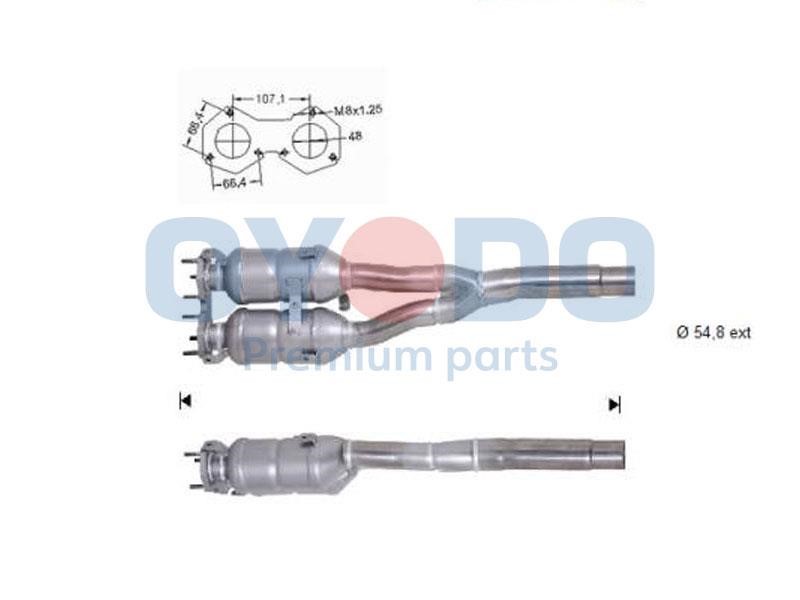 Catalyst exhaust Audi: 10N0144OYO Oyodo Catalytic Converter