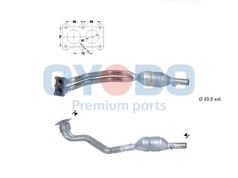Catalyst exhaust Skoda: 10N0133OYO Oyodo Catalytic Converter