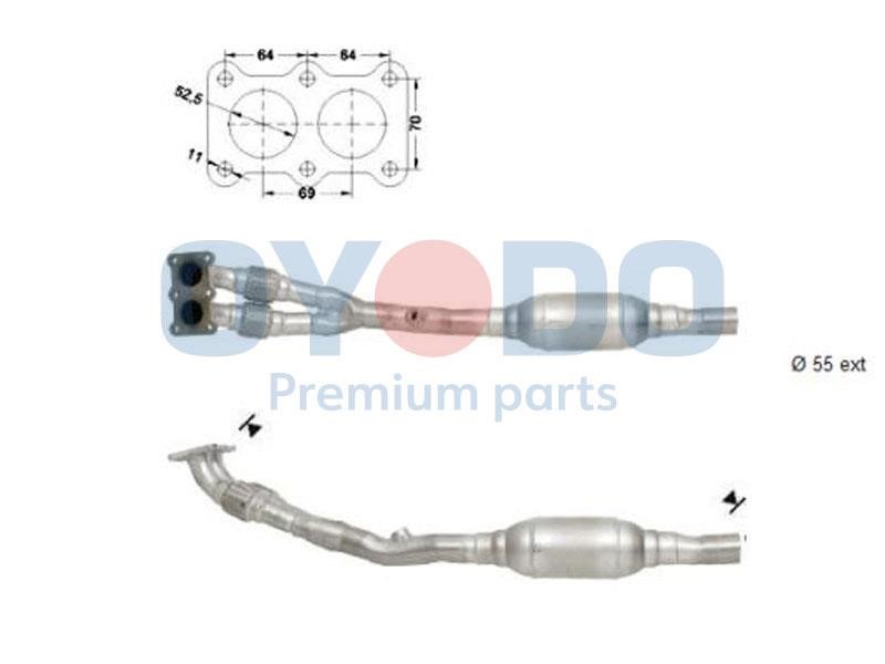 Catalyst exhaust Audi A3: 10N0031OYO Oyodo Catalytic Converter