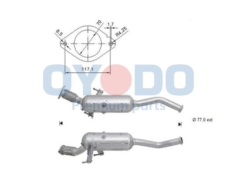 Diesel Particulate Filter Renault Master: 20N0141OYO Oyodo Diesel particulate filter DPF